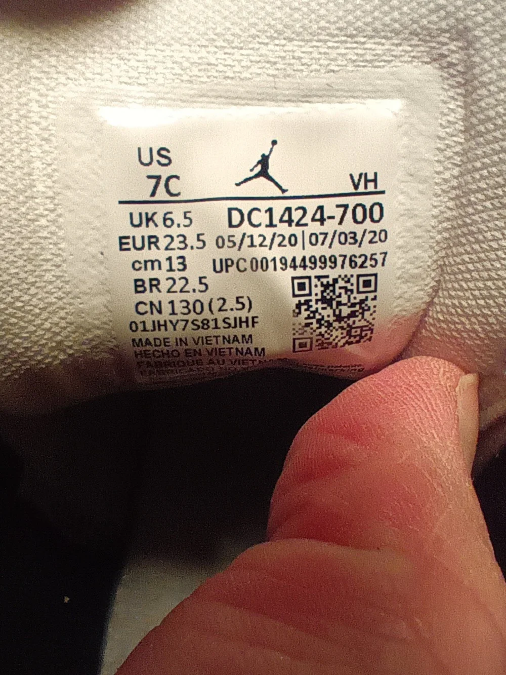 Nike Air Jordan's Sz. 7C (TD) White and Gold Mid-Top Sneakers